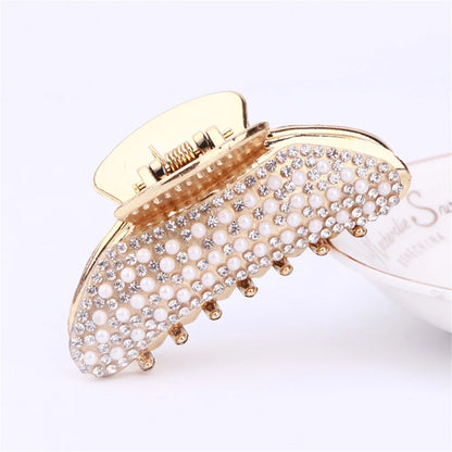 New Glitter Rhinestone Hair Claws for Women Alloy Hairpins Crab Clamp Horsetail Grab Clip Fashion Hair Accessories