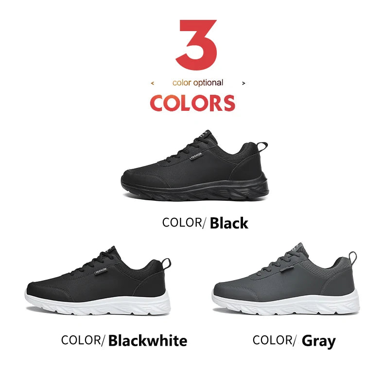 2024 New Men's Sneakers Fashion Leather Men's Casual Shoes Outdoor Jogging Training Shoes High-Quality Comfortable Men's Shoes