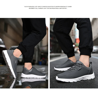 2024 New Men's Sneakers Fashion Leather Men's Casual Shoes Outdoor Jogging Training Shoes High-Quality Comfortable Men's Shoes