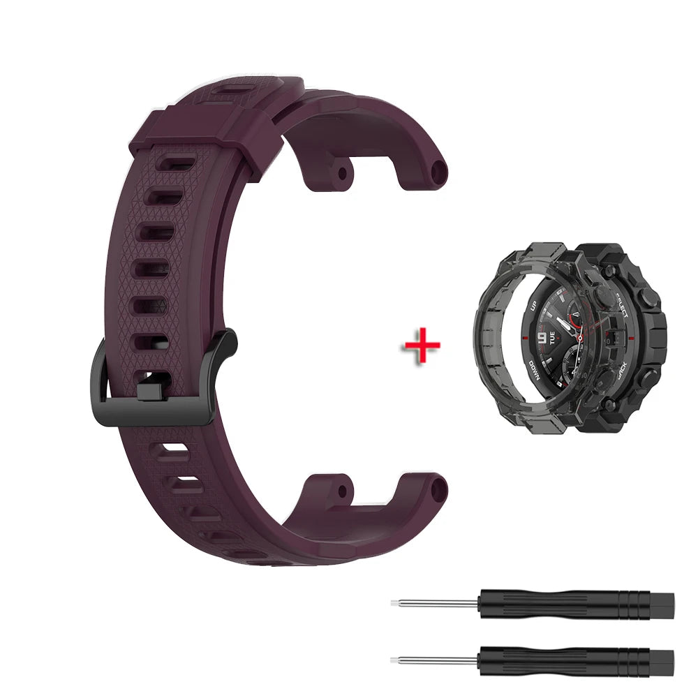 Replacement Strap For Huami Amazfit T rex Strap Silicone Watchband For Amazfit T-Rex/T-Rex Pro Strap