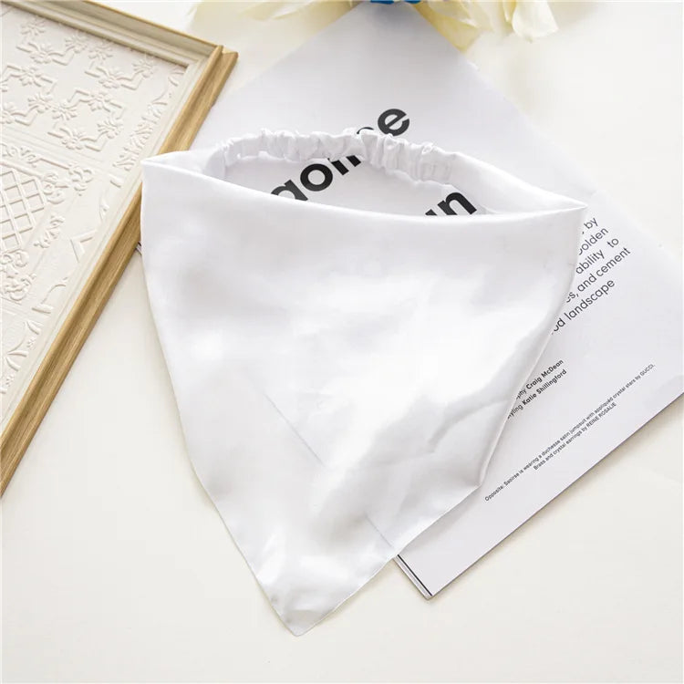 New Fashion Simple Solid Color Cloth Turban Women's Triangle Hair Band Scarf Elastic Headband Hair Accessories Headwear