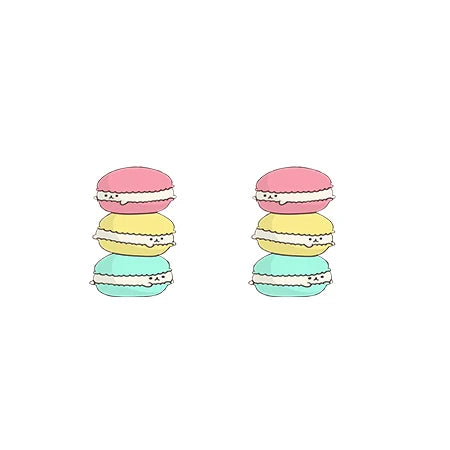 2019 New Sweet Dessert M Cute Painting Acrylic Earrings Milk Candy Cake Resin Earrings Epoxy Stud Earring