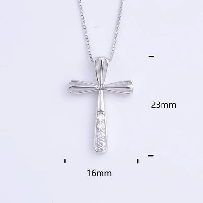 Pekurr 925 Sterling Silver Heart Zircon Templar Cross Necklaces For Women Long Chains Collar Pendants Trinket Jewelry Gift