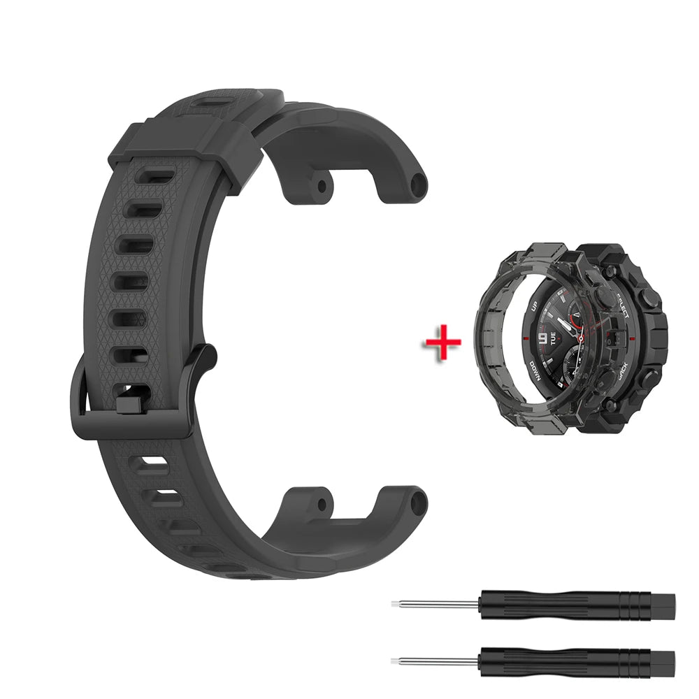 Replacement Strap For Huami Amazfit T rex Strap Silicone Watchband For Amazfit T-Rex/T-Rex Pro Strap