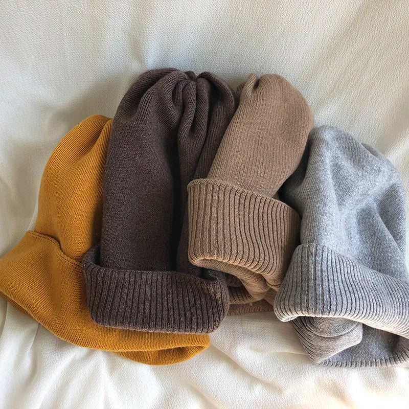 VISROVER 12 Colors Solid Real Cashmere Beanies Winter Hat For Woman Acrylic Hat Woman Autumn Warm Skullies For Man Wholesales