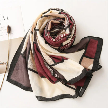 2020 New Fashion Warm Winter Scarf Print Hijab Store Shawls and Wraps Long Sjaal Female Foulard Pashmina Bandana Women