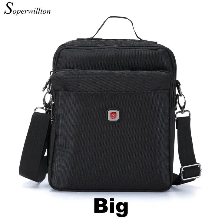 Soperwillton Men's Bag Crossbody Bag Messenger Waterproof Purse Oxford 1680D Zipper Shoulder Bag For Male Versatile Style 1052#