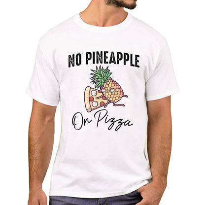 TEEHUB Pizza And Pineapple No One Needs To Know Printed Men T-Shirt Forbidden Love T Shirts Short Sleeve Tshirts Cool Tee