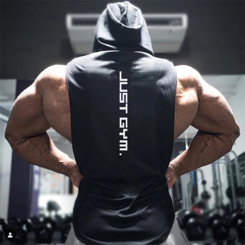 New Fashion Cotton Sleeveless Shirts Gym Hoodies Tank Top Men Fitness Shirt Bodybuilding Singlet Workout Vest Men