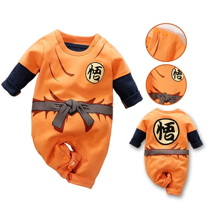 Baby Anime Clothes Vegeta Rompers Newborn Kuririn Roshi Training Outfit Infant Kids Halloween Cartoon Cosplay Costume Jumpsuit