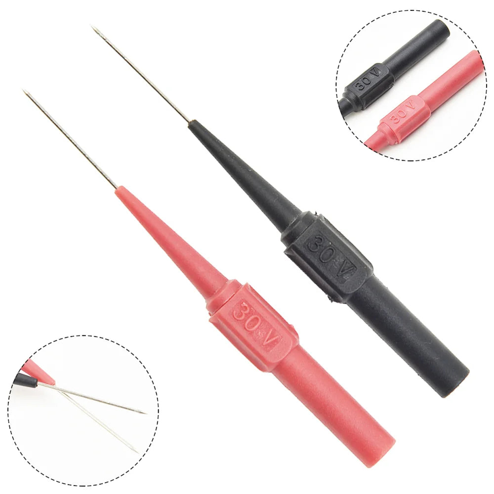 Universal Insulated Piercing Needle Multimeter Test Probes Car Tip Probes Multimeter Test Probes Transfer Very Fine Banana Plug