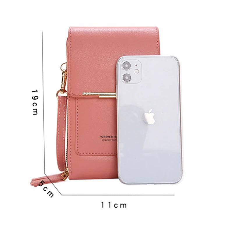 Fashion Handbag Bag of Women Soft Leather Women's Bag Small Wallets Touch Screen Cell Phone Purse Crossbody Shoulder Bag