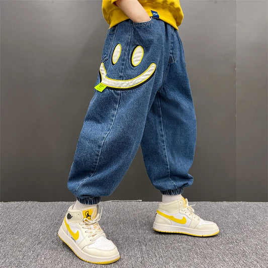 Big Boy Jeans For Children Children's Clothing 10 12 Years Kids Trousers Boys Pants Boy's Child Baggy Summer Clothes Teenager