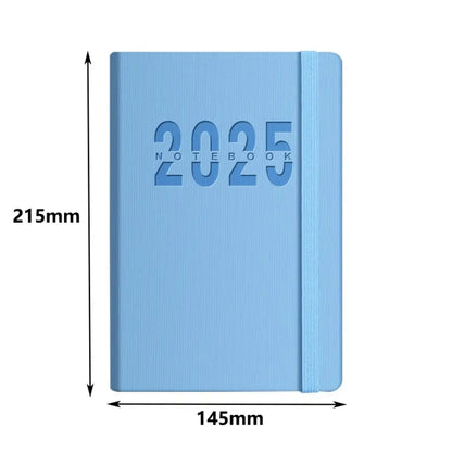 Portable A5 2025 Agenda Book To Do List Planner Reminder Daily Planner PU Office Supplies Planner Notebook Students