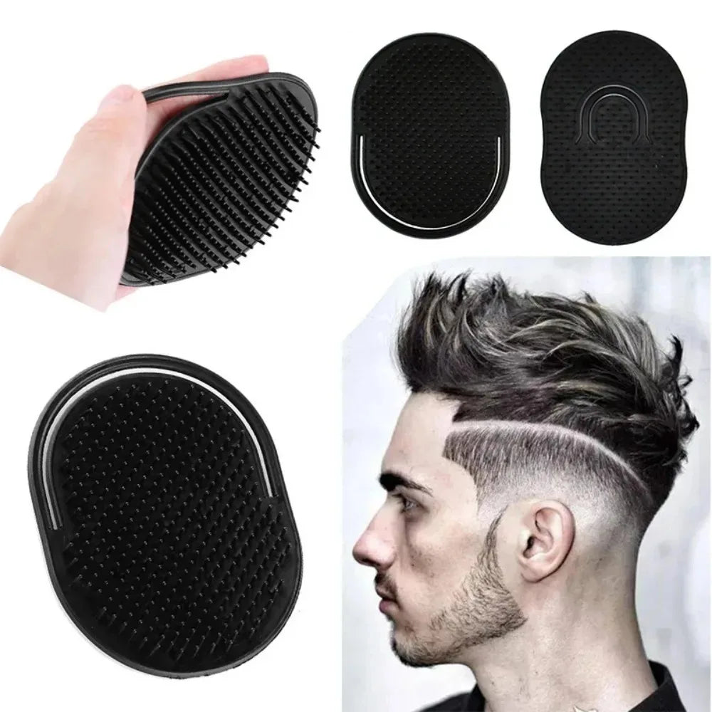 Men Hair Comb Brush Scalp Massage Beard Brush Black Shampoo Brush Set Finger Hair Comb Travel Portable Pocket Hair Tools