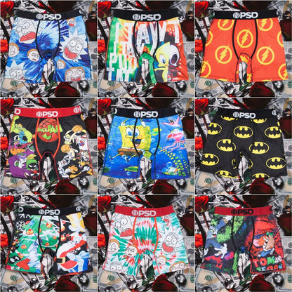 1Pcs Sexy Men Underwear Boxers Male Lingerie Summer Breathable Printed Man Panties Underpants Male Plus Size Men Boxers Trunks