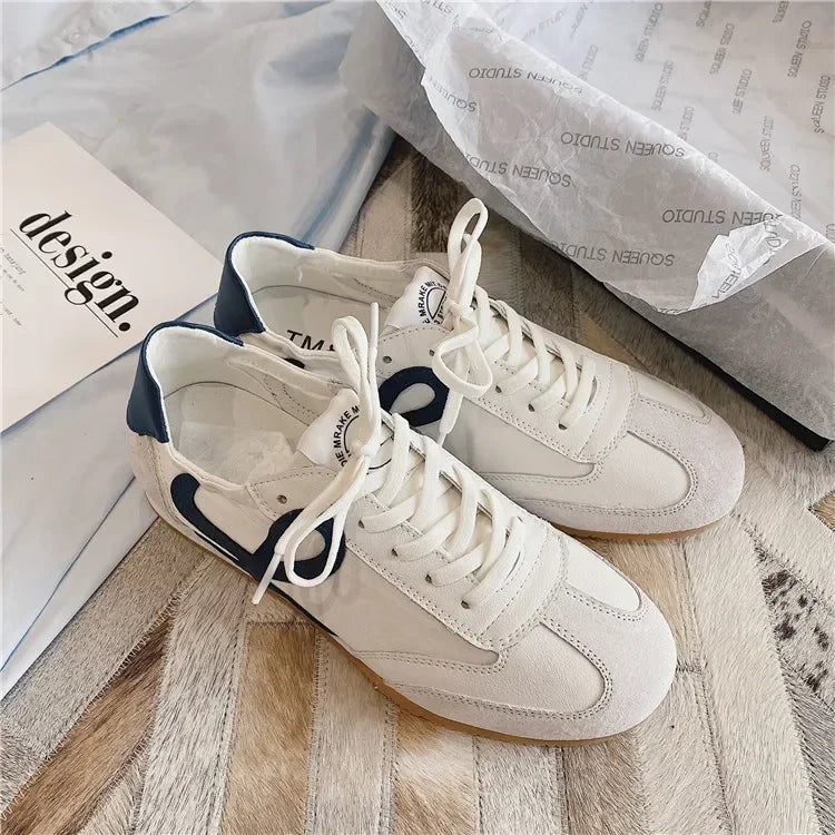 Retro Women Flat Bottom Casual Lightweight Breathable Classic Jogging Sneakers Vulcanize Walking Shoes Female Outdoor Trainers