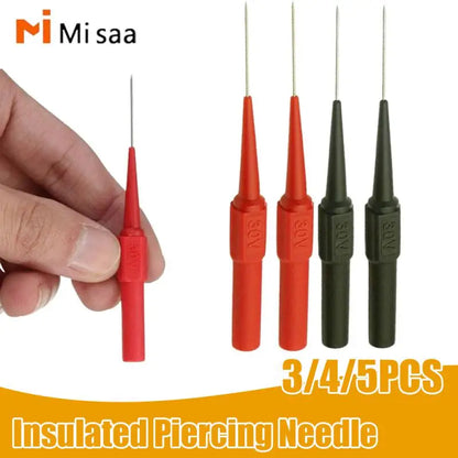 Universal Insulated Piercing Needle Multimeter Test Probes Car Tip Probes Multimeter Test Probes Transfer Very Fine Banana Plug