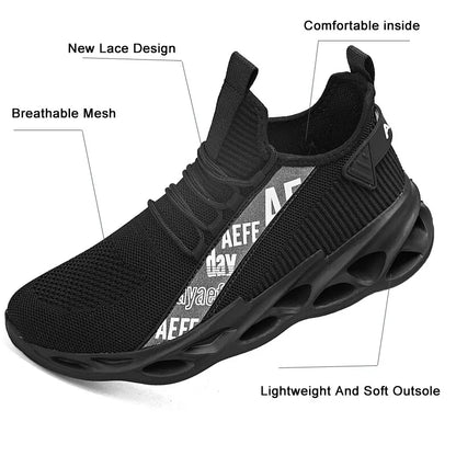 Men Shoes Lightweight Sneakers White Outdoor Breathable Mesh Black Casual Shoes For Men Athletic Jogging Tennis Shoes