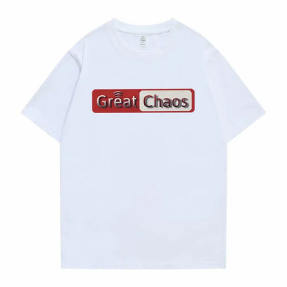 Rapper Ken Carson A Great Chaos Graphic Print T-shirt Playboi Carti T Shirt Men Hip Hop Oversized Tshirt Male 100% Cotton Tees