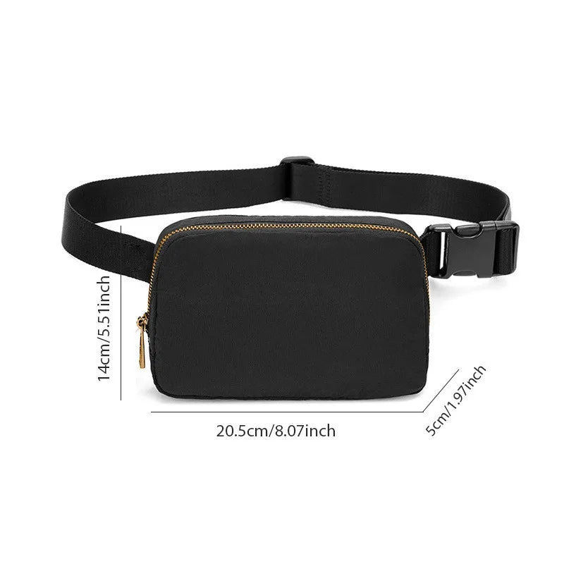 Fashion Casual Men Women Waist Bag Waterproof Portable Pack Zipper Chest Bag Outdoor Sports Crossbody Bag Travel Belt Bag