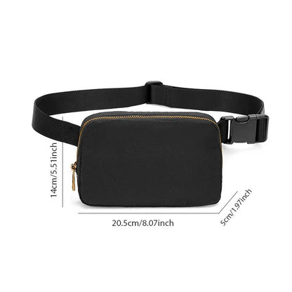 Fashion Casual Men Women Waist Bag Waterproof Portable Pack Zipper Chest Bag Outdoor Sports Crossbody Bag Travel Belt Bag