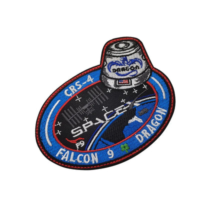 Space Badge Embroidery Hook Loop Patches Astronaut Military Hat Cloth Backpack Armband Stickers Appliques Patches for Clothing