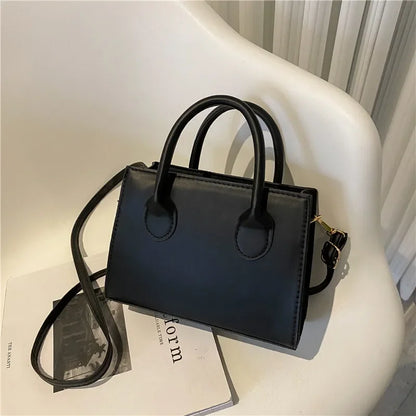 Minimalist Black Small Square Bag All-Match Top Handle Purse Classic Shoulder Bag for Work Women Handbags Crossbody Bags bolsas