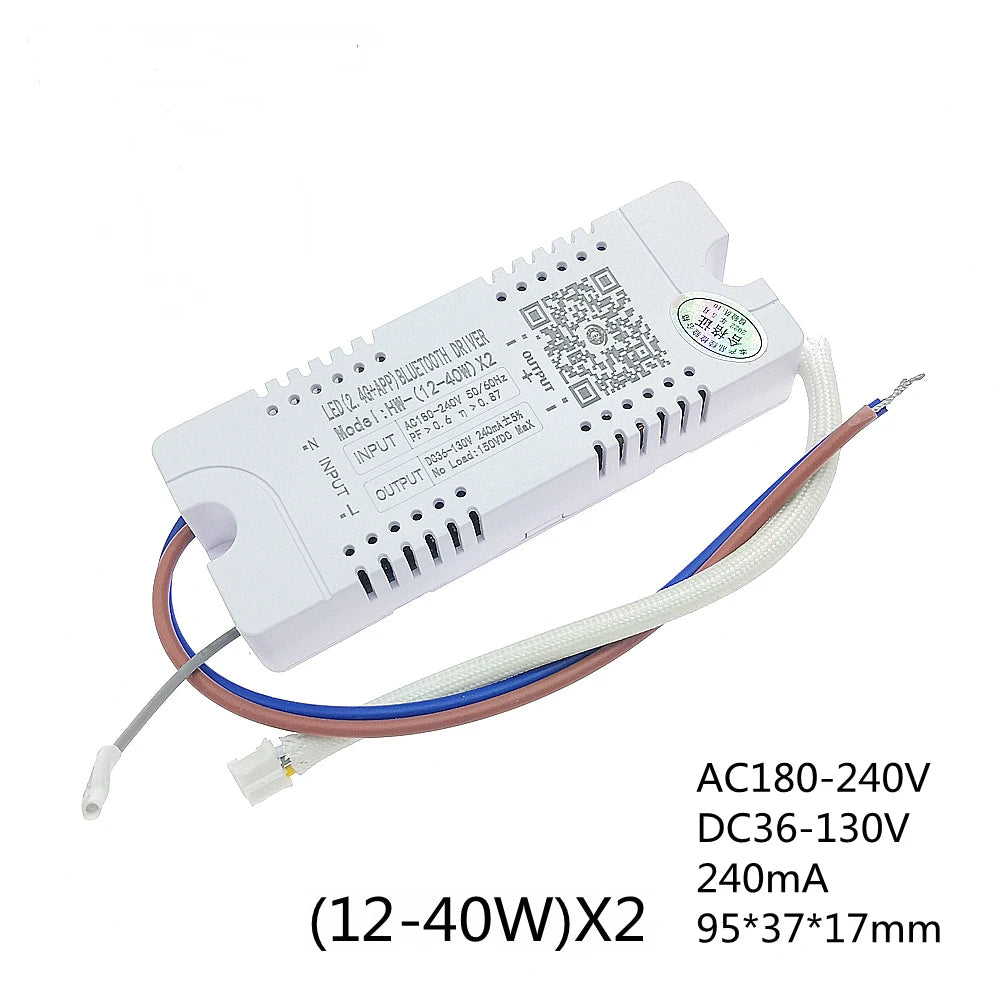 AC220V 2.4G Intelligent LED Driver RF Remote Control 12-40W 36-50W 40-60W 50-72W X2 X4 X6 X8 240mA Dimming Lighting Transformer