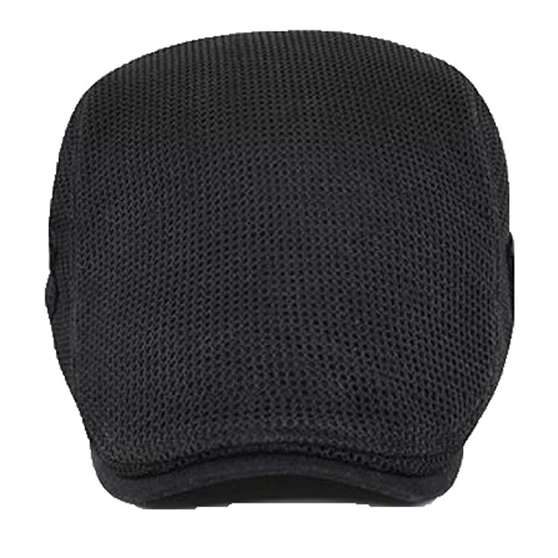 Mesh Breathable Beret Thin Section Sunscreen Sun Hat Cabbie Flat Cap Breathable Mesh Newsboy Beret Ivy Cap