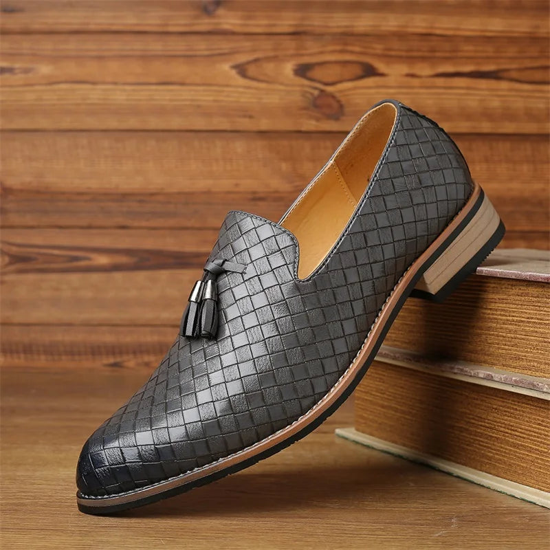 Men Luxury Casual Shoes Autumn Leather Loafers Office Dress Shoes Men Driving Moccasins Comfortable Slip on Party Fashion Shoes