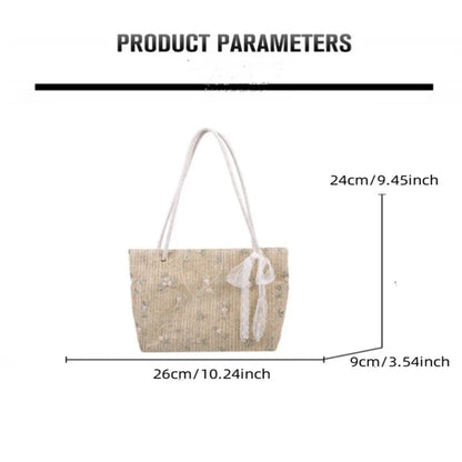 Fashion Woven Handbags For Women All-Match Women's Bag 2023 Portable Bucket Bag Luxury Designer Handbag Summer Picnic Bags