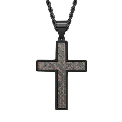 2023 New Stainless Steel Cross Pendant Necklace for Men Boyfriend Charm Link Chain Male Punk Hip-hop Jewelry Dropshipping