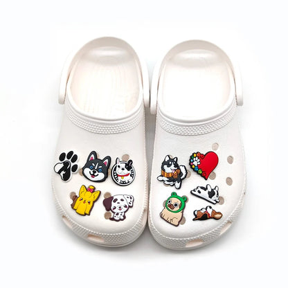 New Arrivals Cute Dog Shoe Charms for Crocs Accessories Charms Sandals Shoe Decorations Pins Kids Women Favor Gift