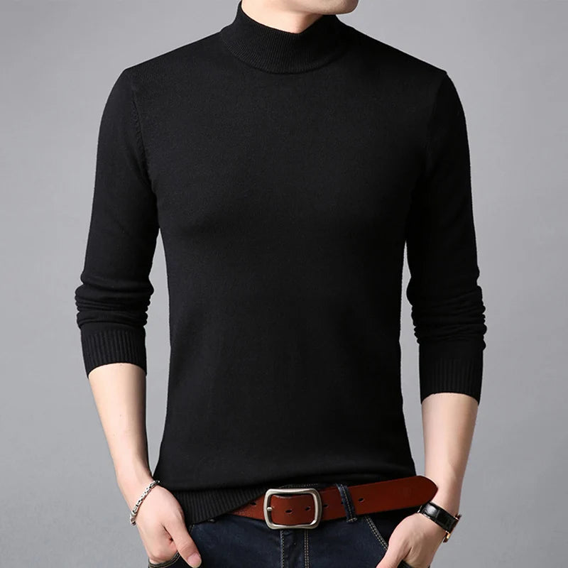 Liseaven Men Cashmere Sweaters Full Sleeve Pull Homme Solid Color Pullover Sweater Men's Tops