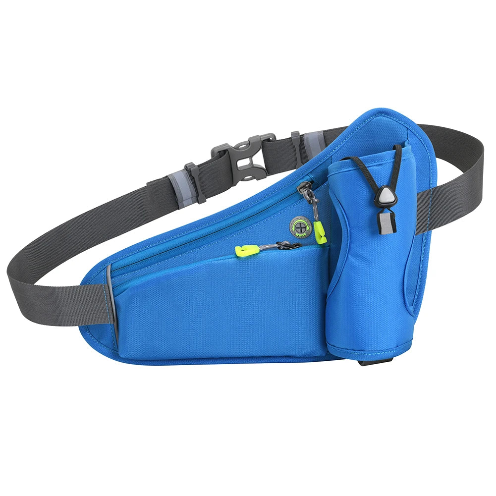 Sport Waist Pack Large Capacity Hydration Belt Pack Multifunction Water Bottle Holder Bag Waterproof for Running Cycling