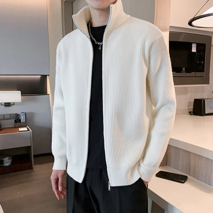 Autumn Turn Down Neck Cardigan Sweater Men Women Streetwear Loose Style Korean Knitwear Jacket Fashion Brand Mens Cardigan Z17