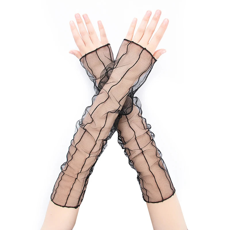 New Fashion Neon Fishnet Fingerless Long Gloves Leg Arm Cuff Party Wear Fancy Dress for Womens Sexy Beautiful Arm Warmer