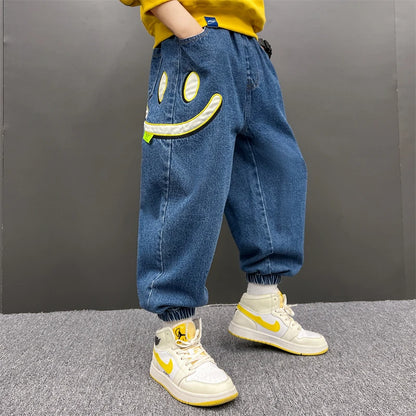 Big Boy Jeans For Children Children's Clothing 10 12 Years Kids Trousers Boys Pants Boy's Child Baggy Summer Clothes Teenager