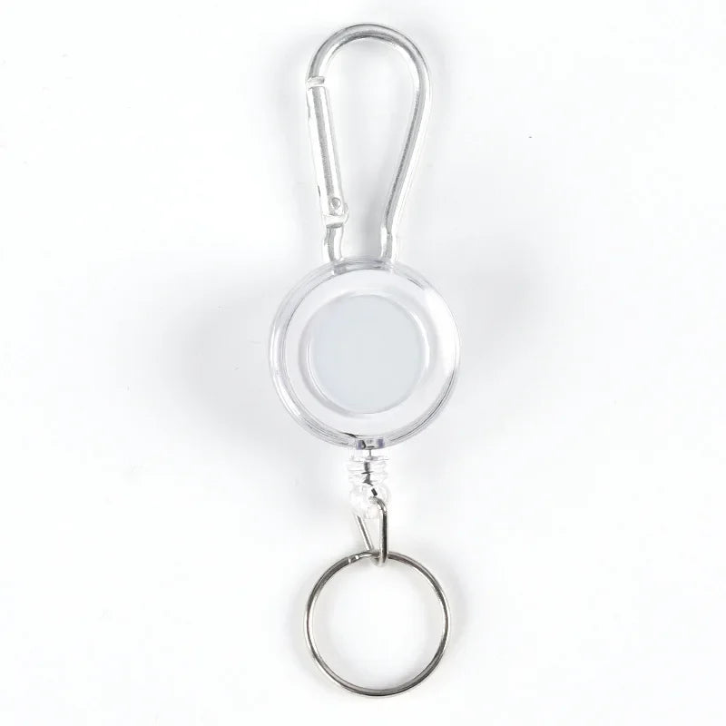 Retractable Pull Keychain Badge Reel ID Lanyard Name Tag Card Holder Reels Recoil Belt Key Ring Chain Clips Keyring Accessories