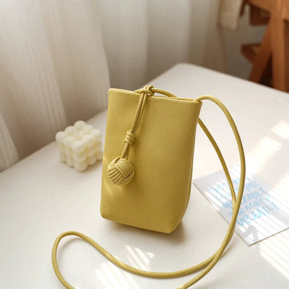 Custom Letters Fashion Women Phone Bag PU Leather Touch Screen Cell Phone Purse Small Crossbody Bag Soft Mini Cute Messenger Bag