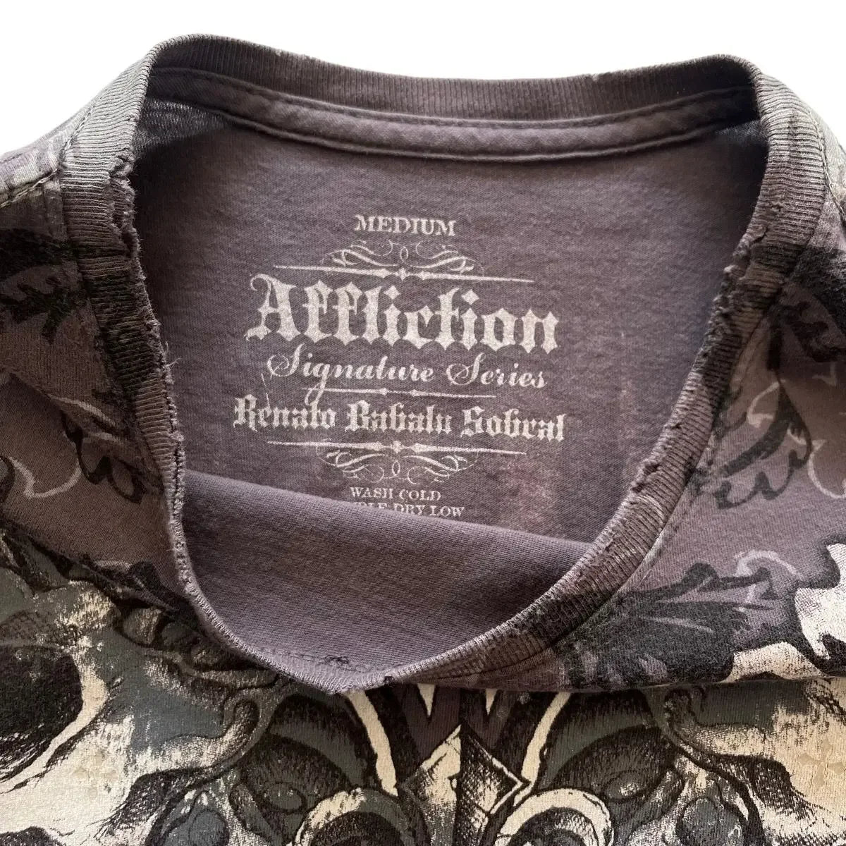 90s Affliction T shirt Hip Hop Skull Graphic  New Harajuku Round Neck Short Sleeve Tops Gothic Clothing Street