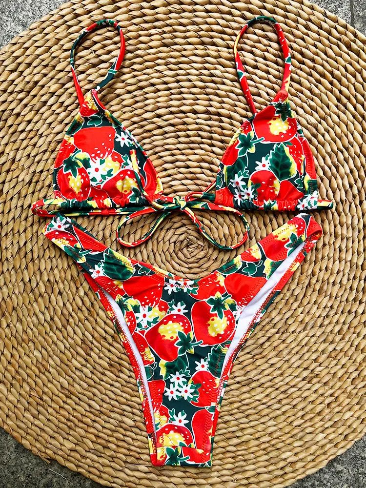 Micro Designer Bikinis Brand Triangle High Cut Thong Bikini Set Chic Swimsuit Women Swimwear Summer Beach Bathing Suits Monikini