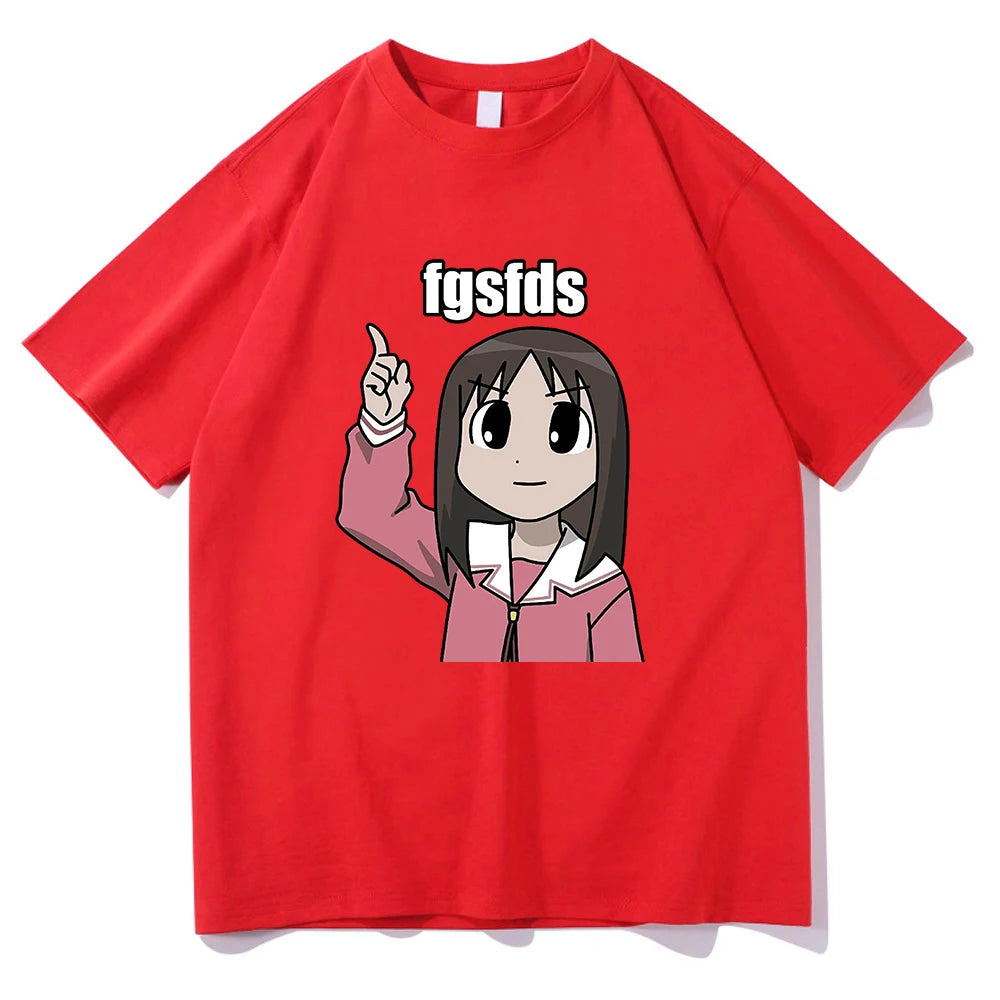 Osaka Autistic Fgsfds T Shirt Men Harajuku Funny Kawaii Ayumu Tshirt Unisex High Quality Anime Azumanga Daioh Cotton Tees Shirts