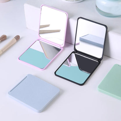 Plastic Folding Mirror Pocket Mini Portable Makeup Mirrors Travel Hand Small Mirror Vanity Foldable Compact Cosmetics Tools