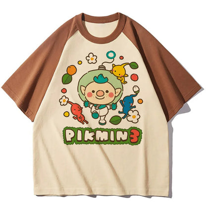 Pikmin tshirt girl 2000s Comfortable Breathable anime Vintage shirt 2000s Trendy aesthetic Classic harajuku