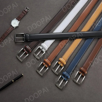 Men Belts Men's Vintage Casual Belt Black Pin Buckle Metal Automatic Buckle Strap Male Plus Size 105 115 125 135 145 155cm