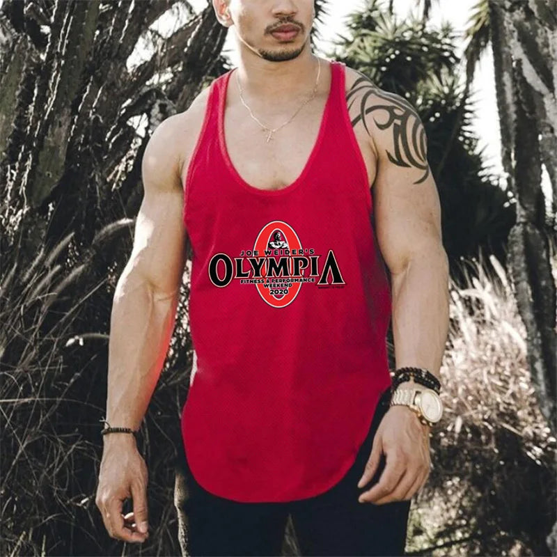 Running Vest Men Fitness Y Back Stringer Tanktop Summer Gym Clothing Summer Mesh Sport Vest Men Bodybuilding Sleeveless Shirt