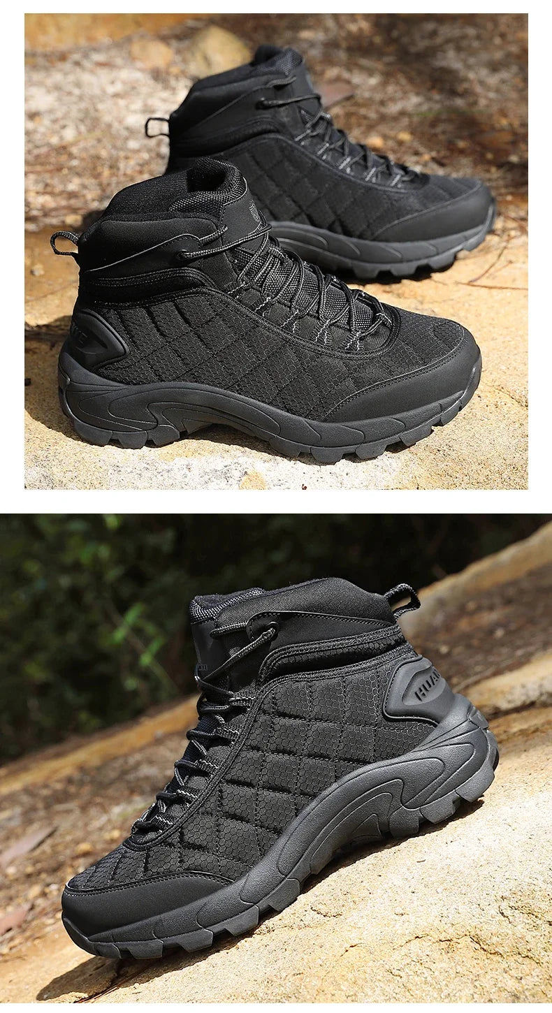 Men Boots High Quality Hking Shoes Tactical Boots for Men Snow Boots Outdoor Sneakers Mountaineering Camping Thick Sole