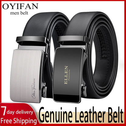 Men Genuine Leather Belt Business Belt for men Automatic Adjustable Belts Fashion Designer Style